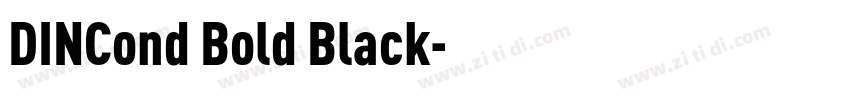 DINCond Bold Black字体转换
